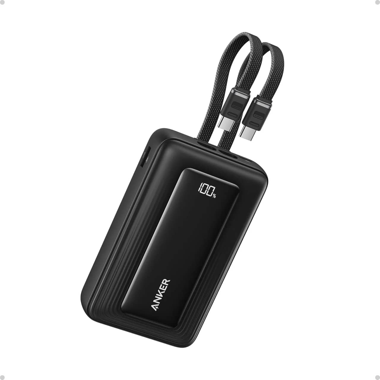 Anker Zolo powerbank med inbyggda USB-C-kablar
