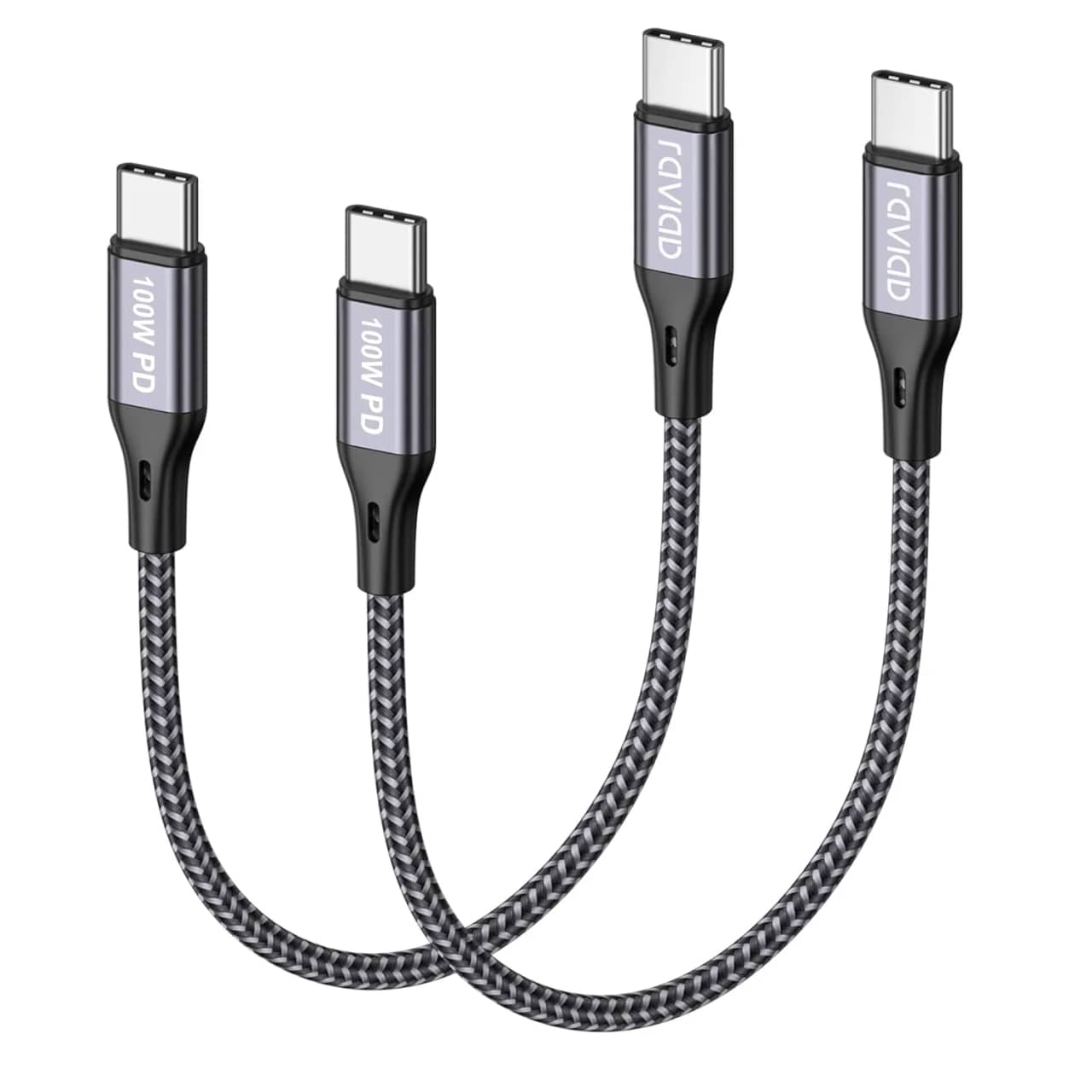 RAVIAD korta USB-C-kablar i 2-pack för resa