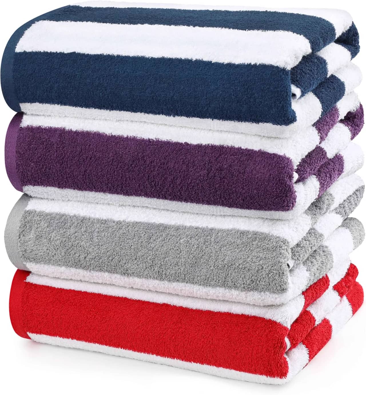 Utopia Towels cabana frottéhanddukar i randigt bomullsfrotté