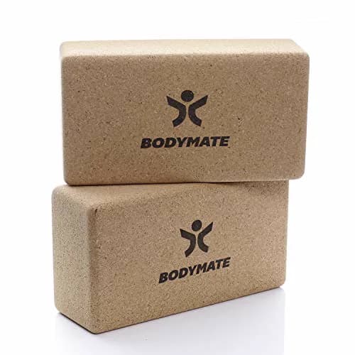 Miniatyr: BODYMATE yogablock i naturkork sett från sidan
