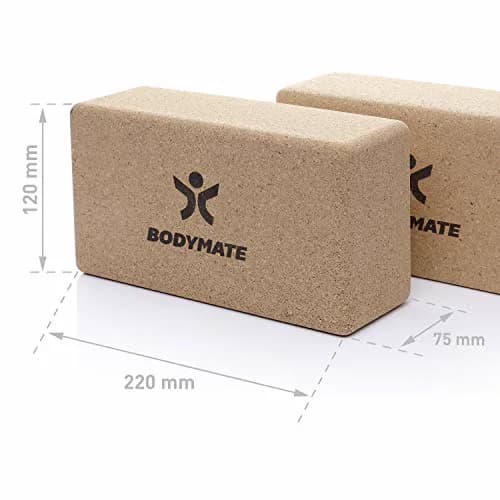 Miniatyr: Detaljbild av BODYMATE yogablock i kork