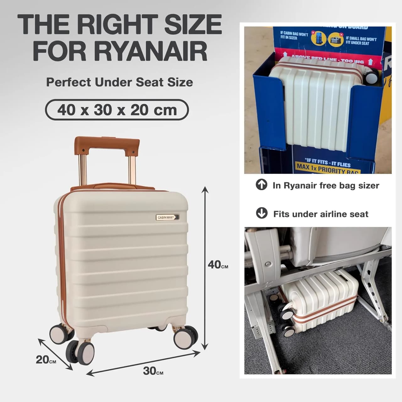Miniatyr: Hardcase kabinväska med hårt skal och dragkedja