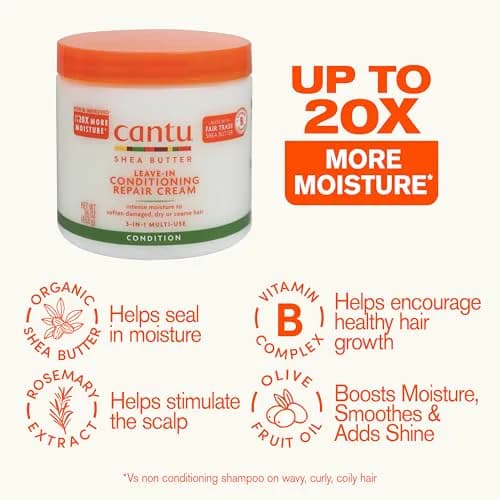 Miniatyr: Detaljbild av Cantu Shea Butter Leave-In Repair Cream