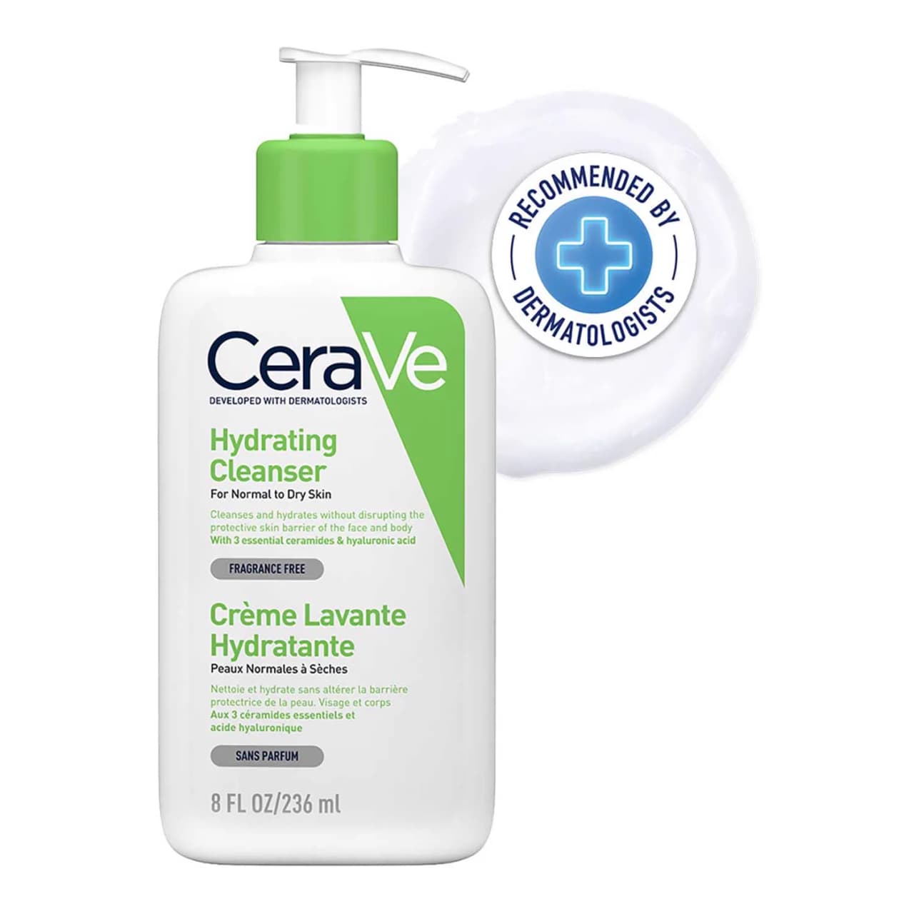 CeraVe Hydrating Cleanser ansiktsrengöring, 236 ml