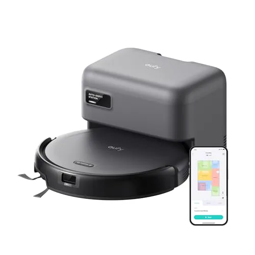 Miniatyr: eufy C10 robotdammsugare som städar golvet automatiskt