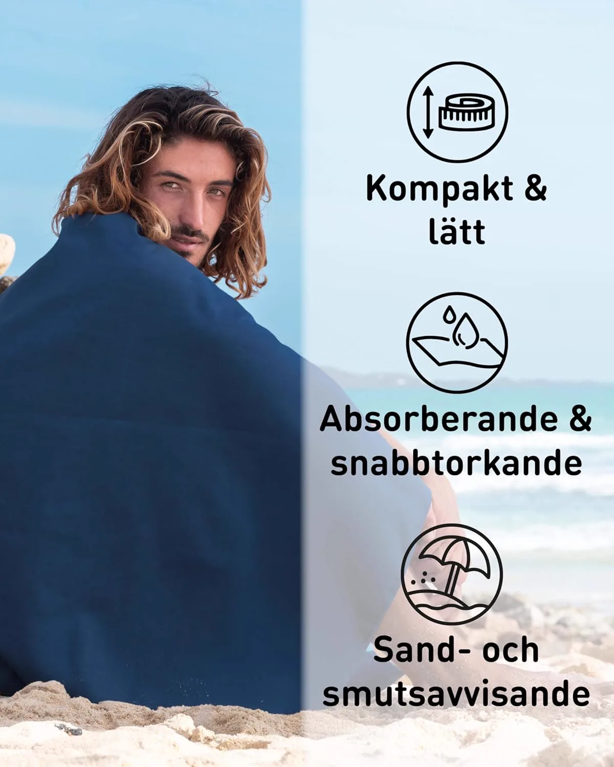 Miniatyr: Mikrofiberhandduk hopvikt i liten storlek