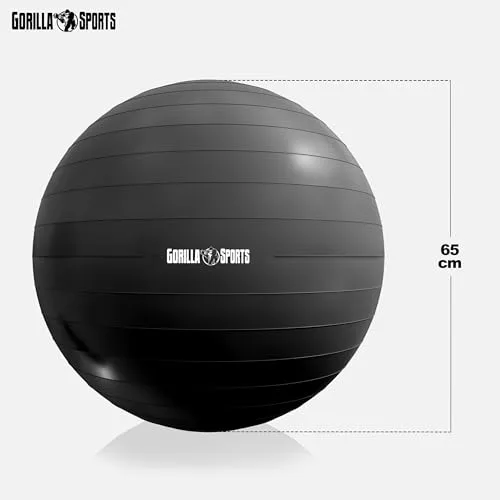 Miniatyr: Gorilla Sports gymboll med medföljande pump