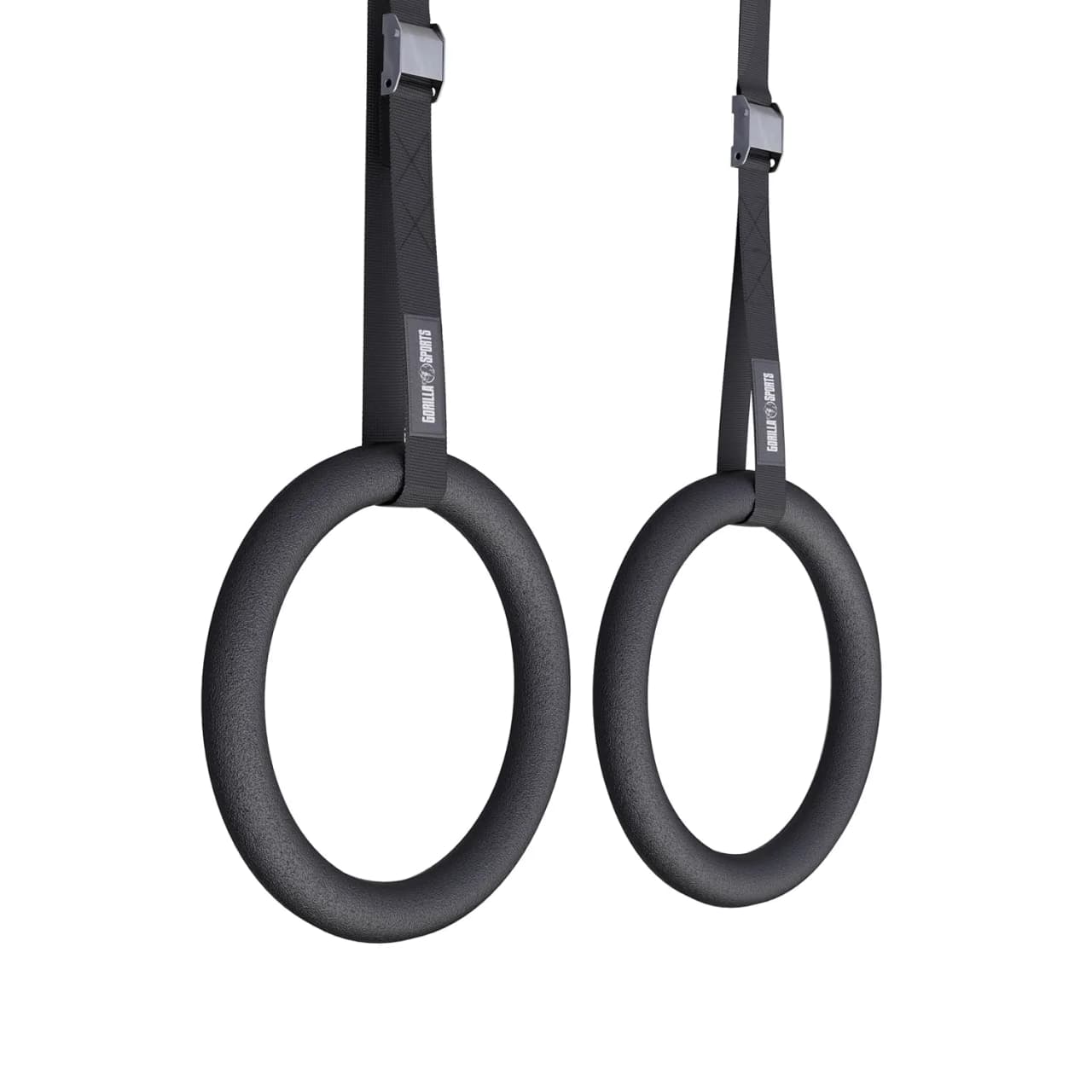 Gorilla Sports gymnastikringar i 2-pack med remmar