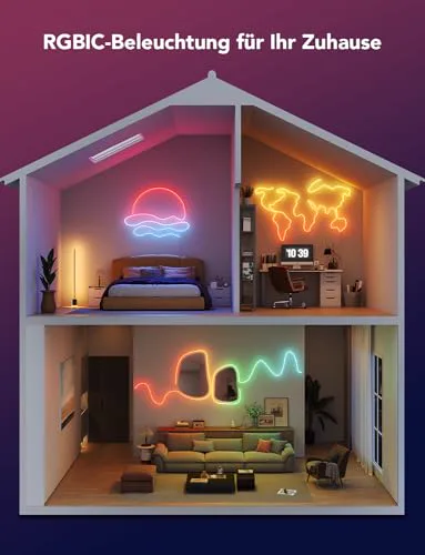 Miniatyr: Detaljbild av Govee Neon Rope Light 2 med appstyrning