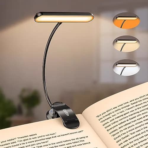 Miniatyr: Gritin klämlampa med flera ljuslägen för läsning