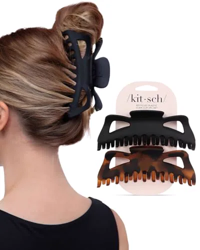 Miniatyr: Kitsch Jumbo Claw Clips i stor storlek för tjockt hår