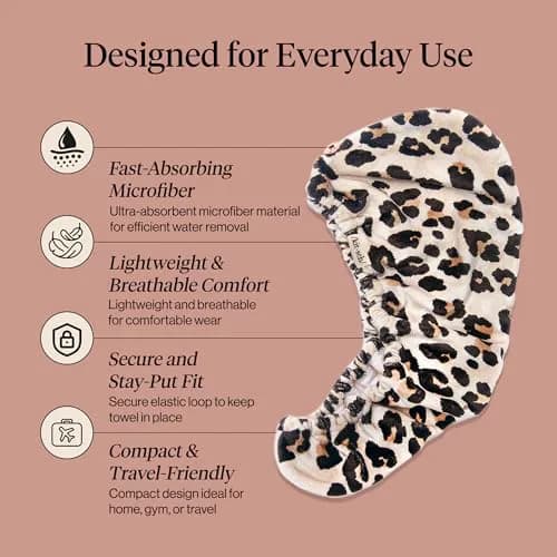 Miniatyr: Detaljbild av Kitsch Microfiber Hair Towel Wrap