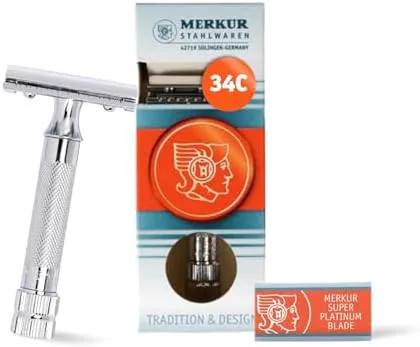 Miniatyr: Merkur 34C safety razor med kort handtag
