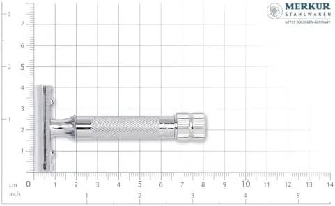 Miniatyr: Detaljbild av Merkur 34C safety razor