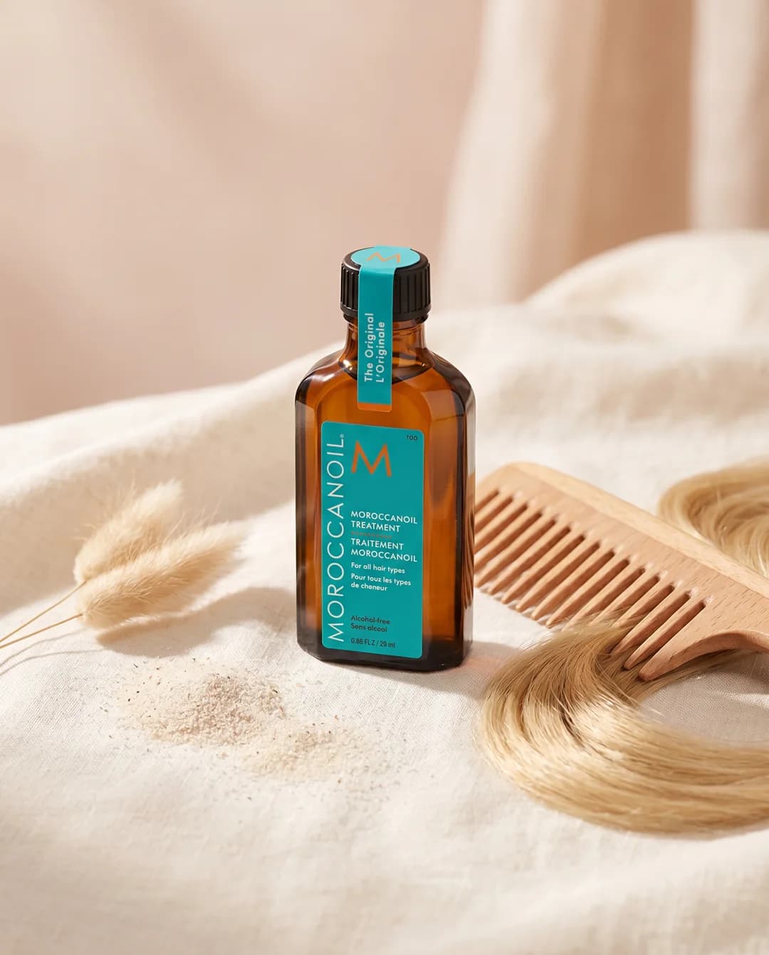 Miniatyr: Moroccanoil hårolja med kam och hårslinga