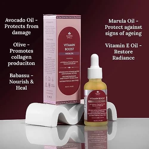 Miniatyr: Nature Spell Vitamin Boost Face Oil textur och pipett