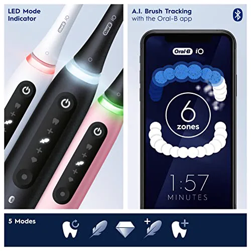 Miniatyr: Oral-B iO 5S med tryckvakt som visar tryck