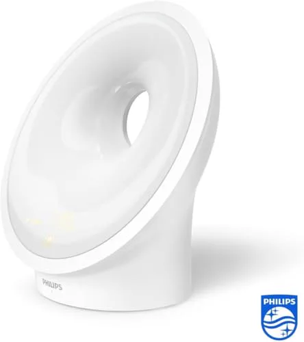 Miniatyr: Philips Wake-up Light sett från sidan med display