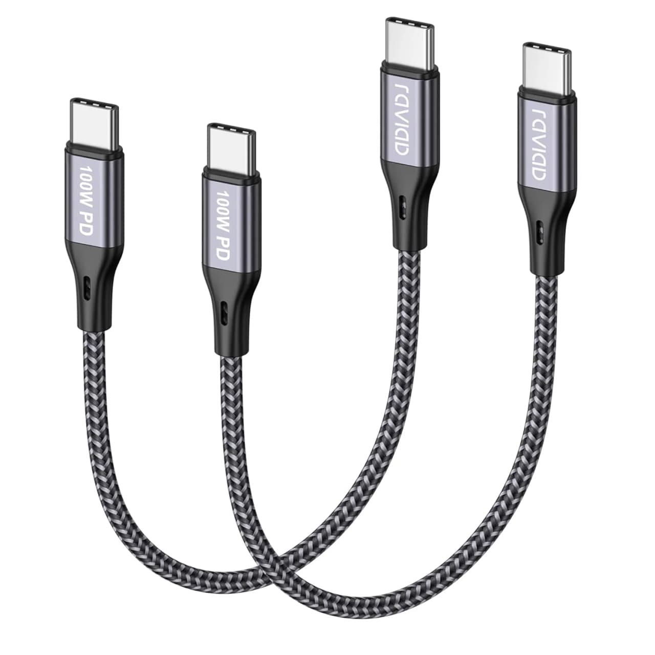 RAVIAD korta USB-C-kablar i 2-pack