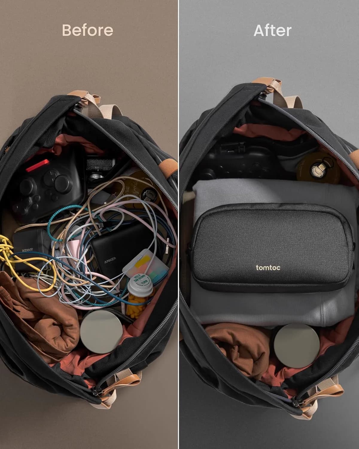 Miniatyr: Detalj av tomtoc kabelorganizer