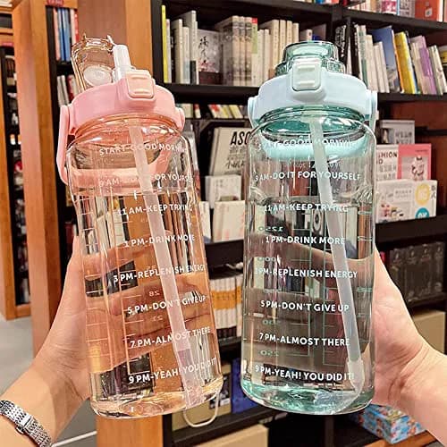 Miniatyr: TWSOUL vattenflaska 2 liter med lock och rem
