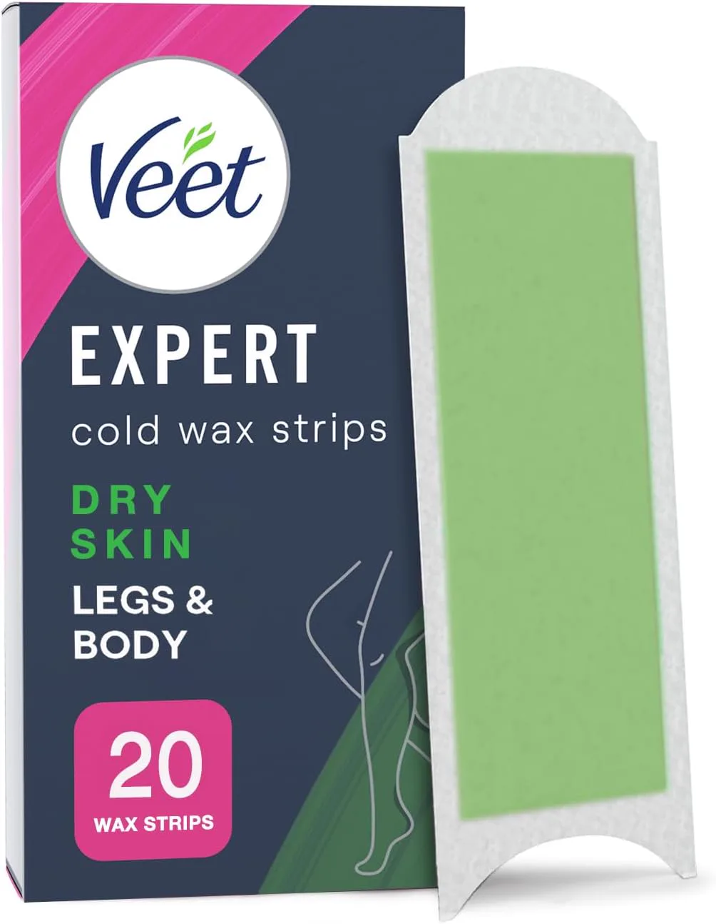 Veet Expert vaxremsor för ben och kropp, 20 st