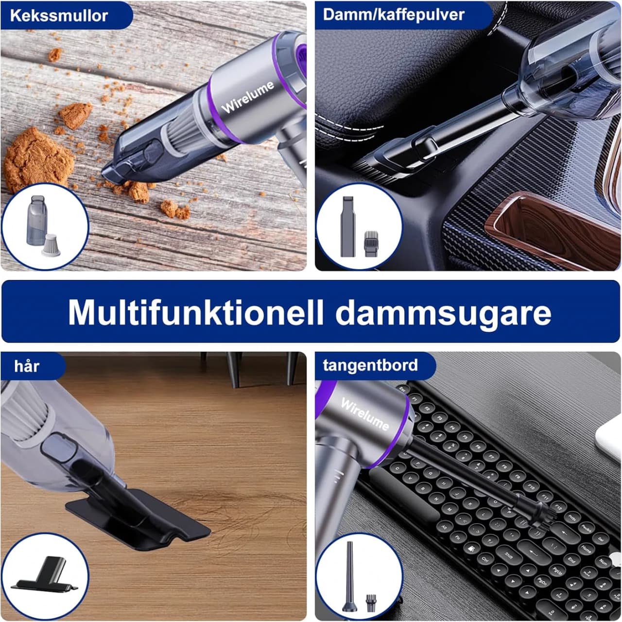 Miniatyr: Wirelume handdammsugare med funktioner från Amazon-bilder