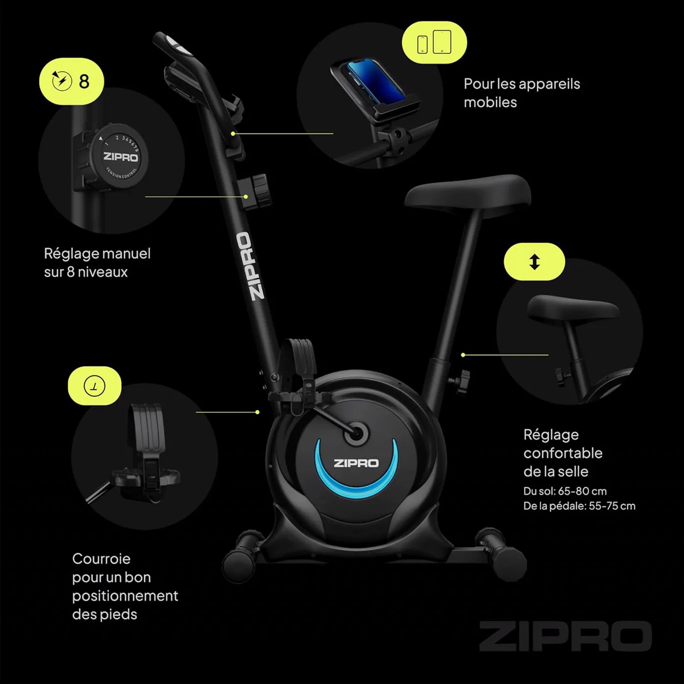 Miniatyr: Zipro motionscykel med funktioner från Amazon-bilder