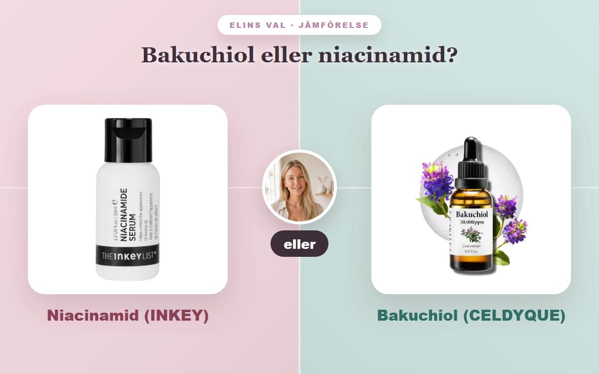 Bakuchiol eller niacinamid? — Elins jämförelse