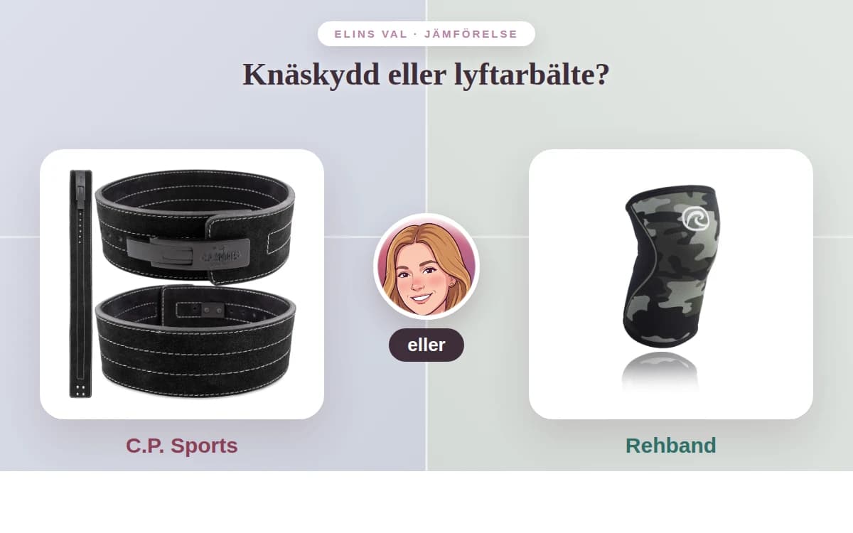 Knäskydd eller lyftarbälte? — Elins jämförelse