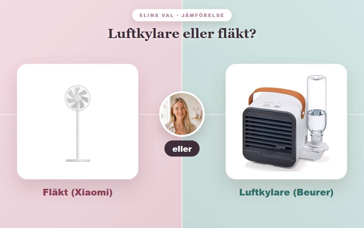 Luftkylare eller fläkt? — Elins jämförelse