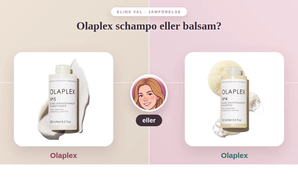 Olaplex schampo eller balsam? — Elins jämförelse
