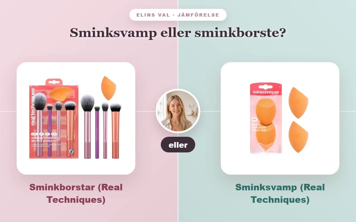 Sminksvamp eller sminkborste? — Elins jämförelse