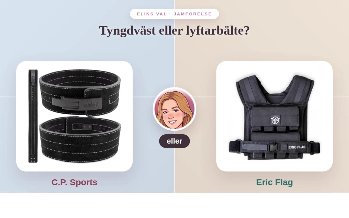 Tyngdväst eller lyftarbälte? — Elins jämförelse