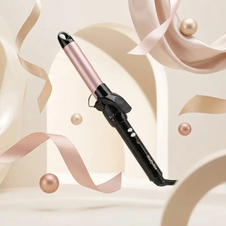 BaByliss C325E locktång i rosa och svart design