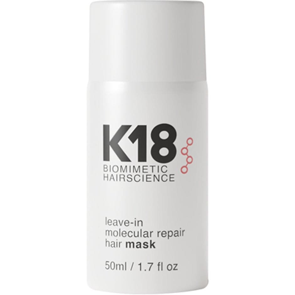 Vit flaska K18 Leave-In Molecular Repair Hair Mask, märkt 50 ml.