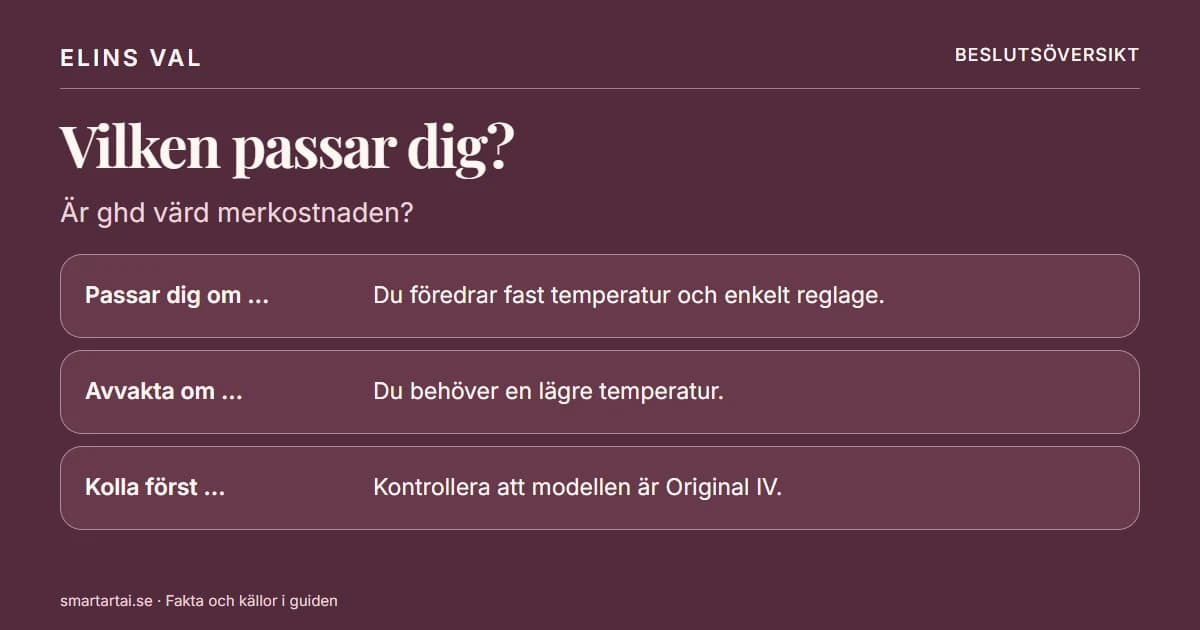 Beslutsöversikt: ghd Original IV – vad får du för prisskillnaden?