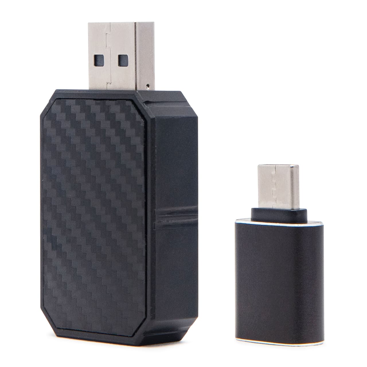 Linocell-adaptern och den medföljande USB-C-adaptern.
