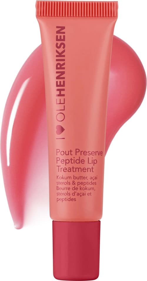 Ole Henriksen Pout Preserve Peptide Lip Treatment, Strawberry Sorbet · 12 ml · en tub.