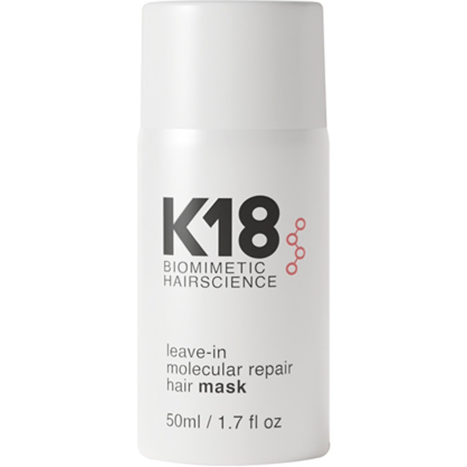 Vit flaska K18 Leave-In Molecular Repair Hair Mask, märkt 50 ml.